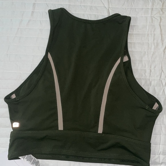 Fabletics, new with tag olive green, midi sports bra size medium - Picture 3 of 6